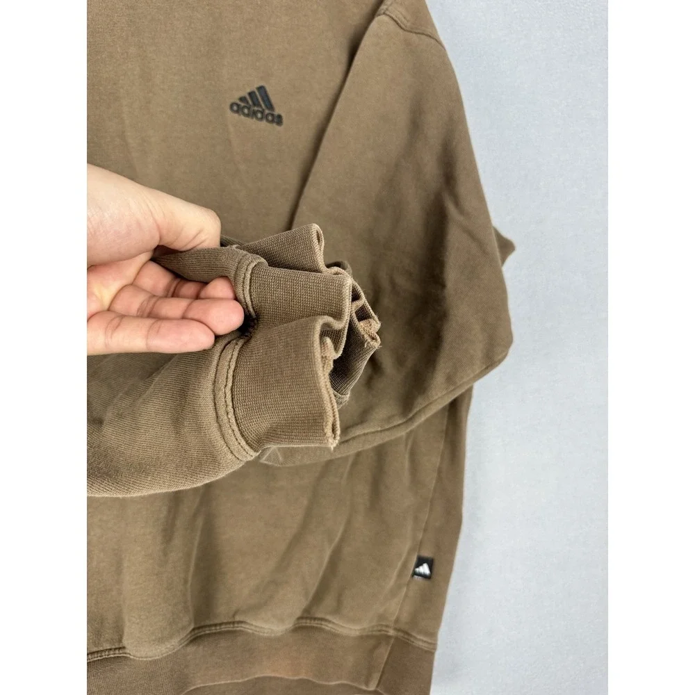 Vintage Adidas Logo Brown Crewneck Sweatshirt Mens Size Large 90s Casual Retro